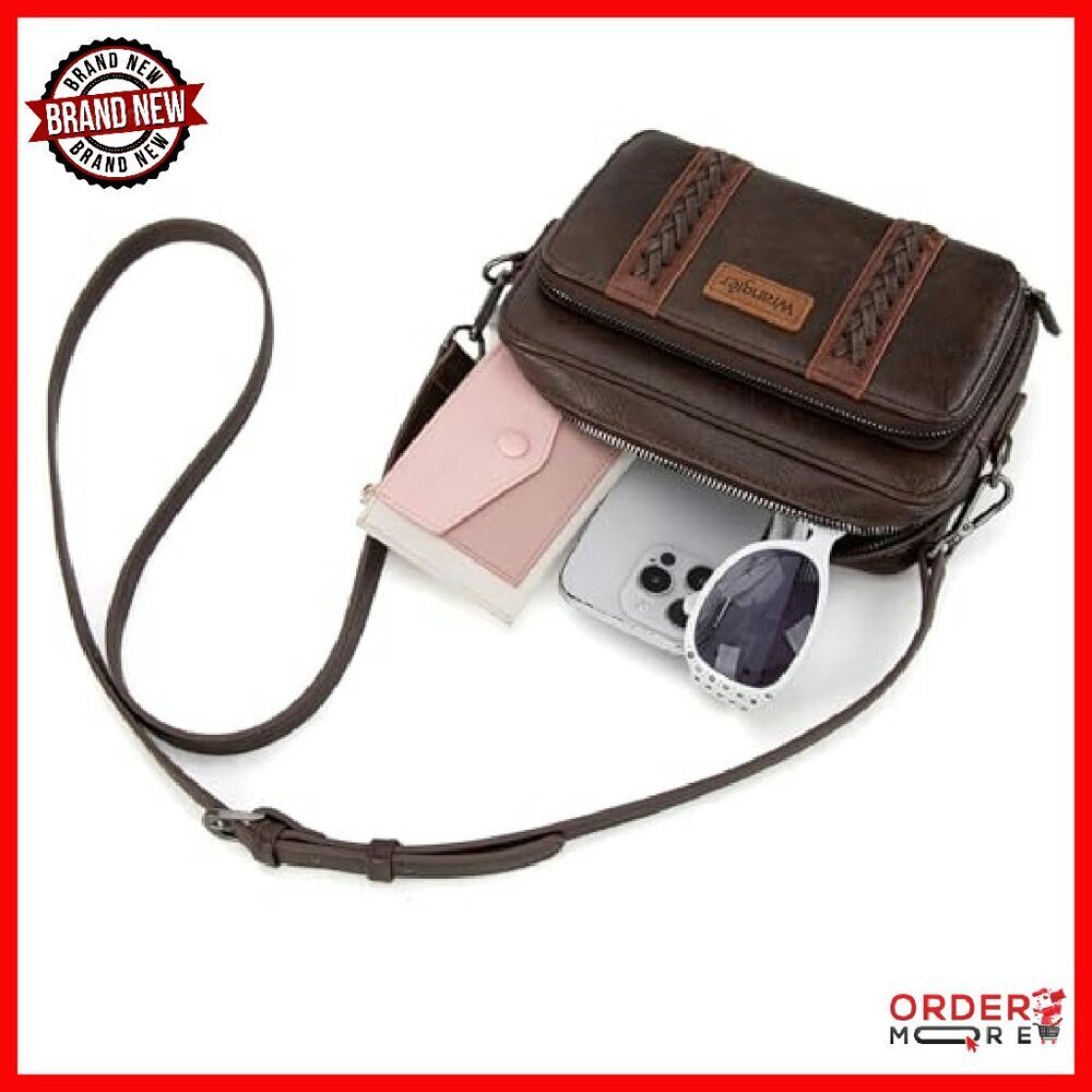 Small Crossbody Bag with Adjustable Strap, Multiple Pockets, 7.8x3.2x5.6 - Picture 7 of 8